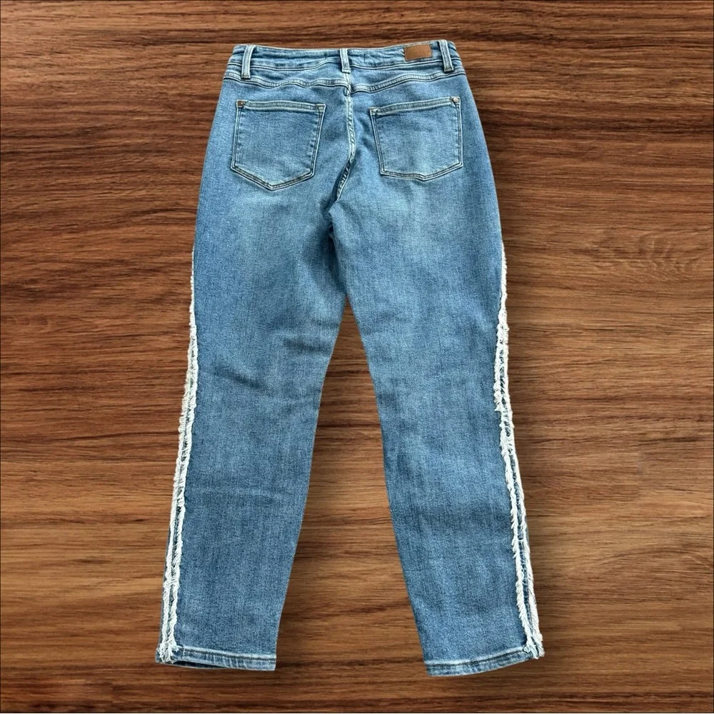 Judy Blue Jonesborough High‎ Rise Fray Detail Slim Fit Blue Sz 9/29
